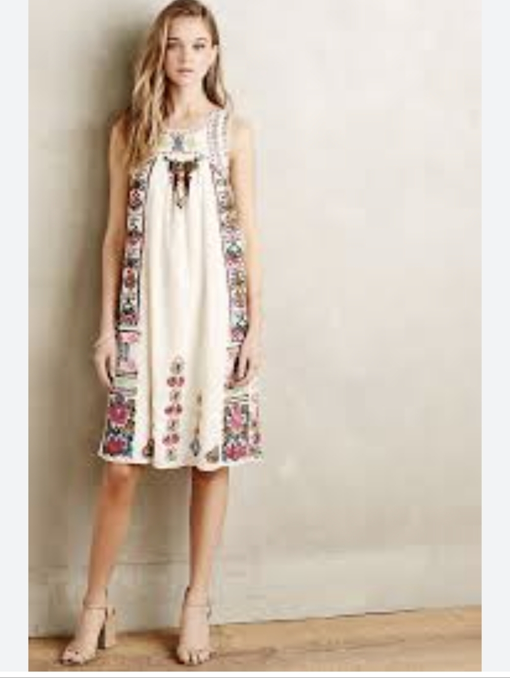 Anthrpologie Krisi Embroidered Dress. A Rare Find.
